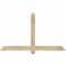 Ekena Millwork Eugene Rough Sawn Timber Gable Bracket, Douglas Fir, 60"W x 35"H x 4"D x 4"F, 14/12 Pitch GBW060X35X0404EUG00RDF - alternate 1